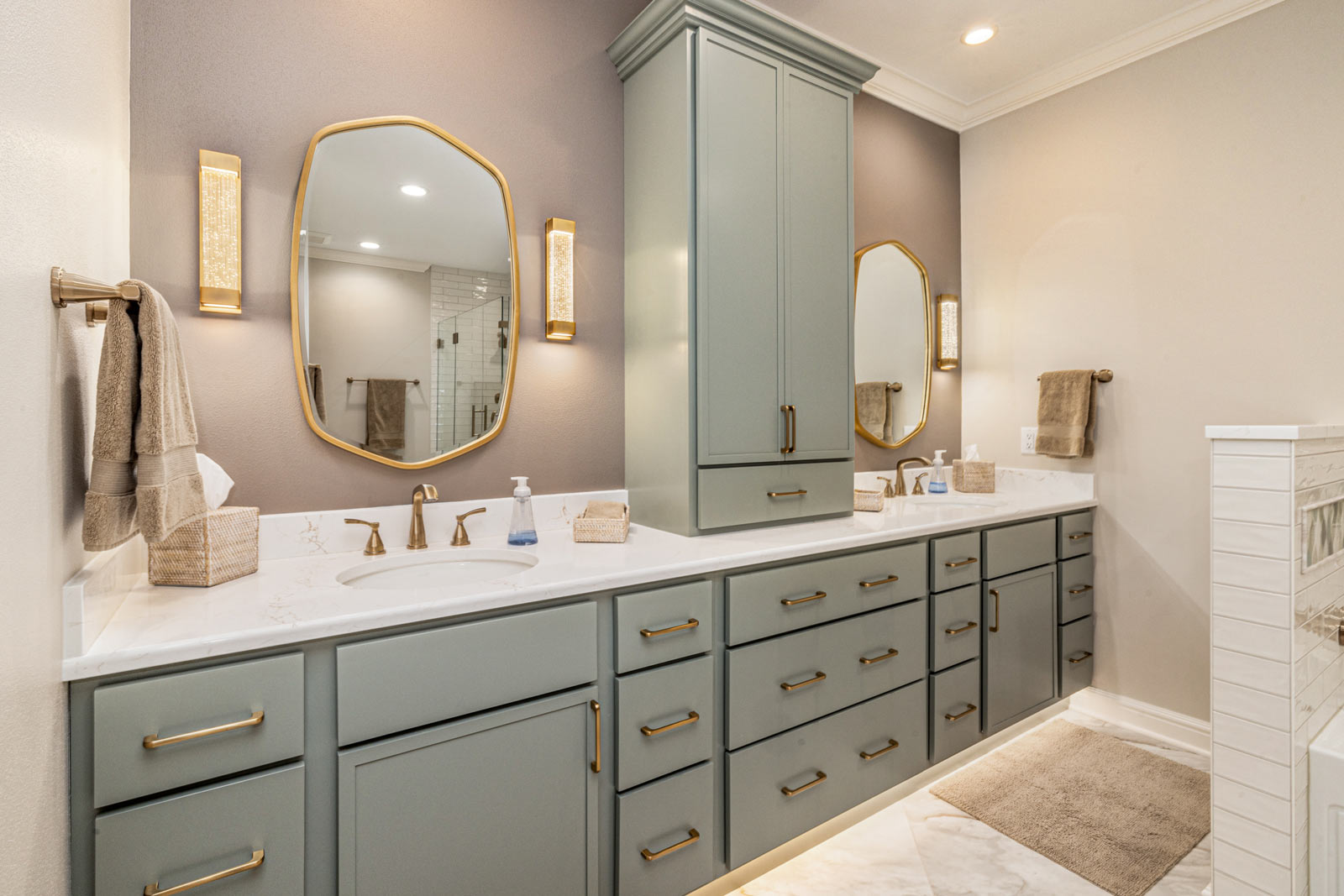 Transitional Primary Bathroom Remodel in Elm Grove