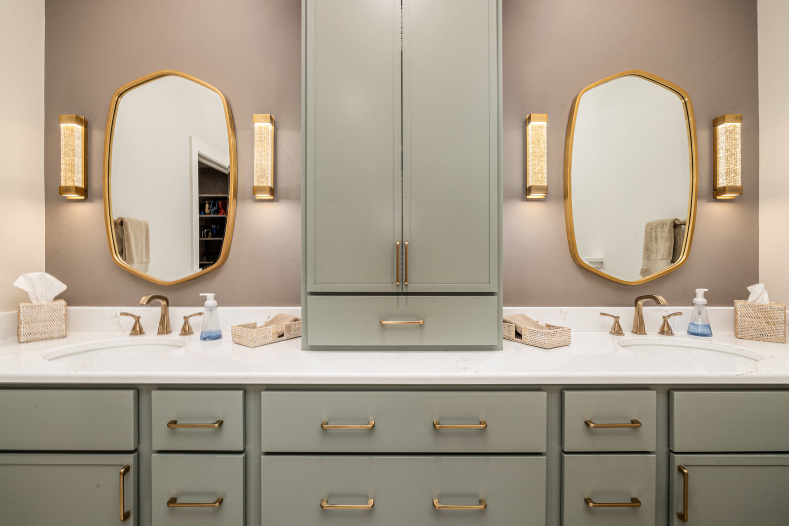 Transitional Primary Bathroom Remodel in Elm Grove