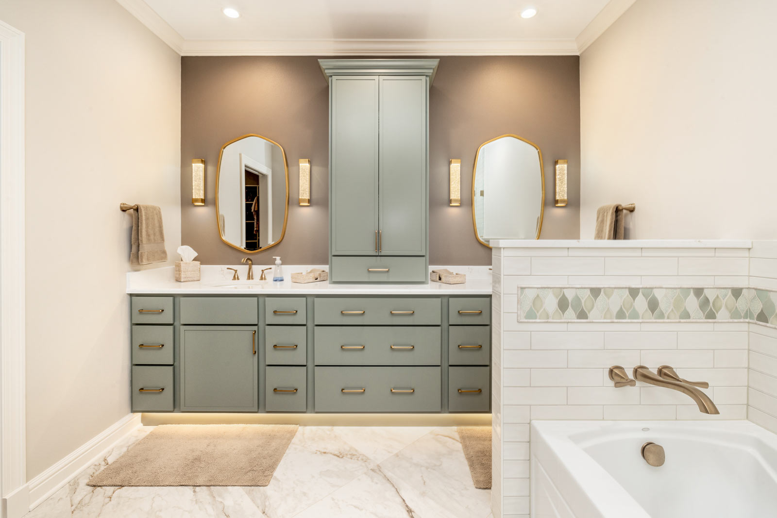 Transitional Primary Bathroom Remodel in Elm Grove