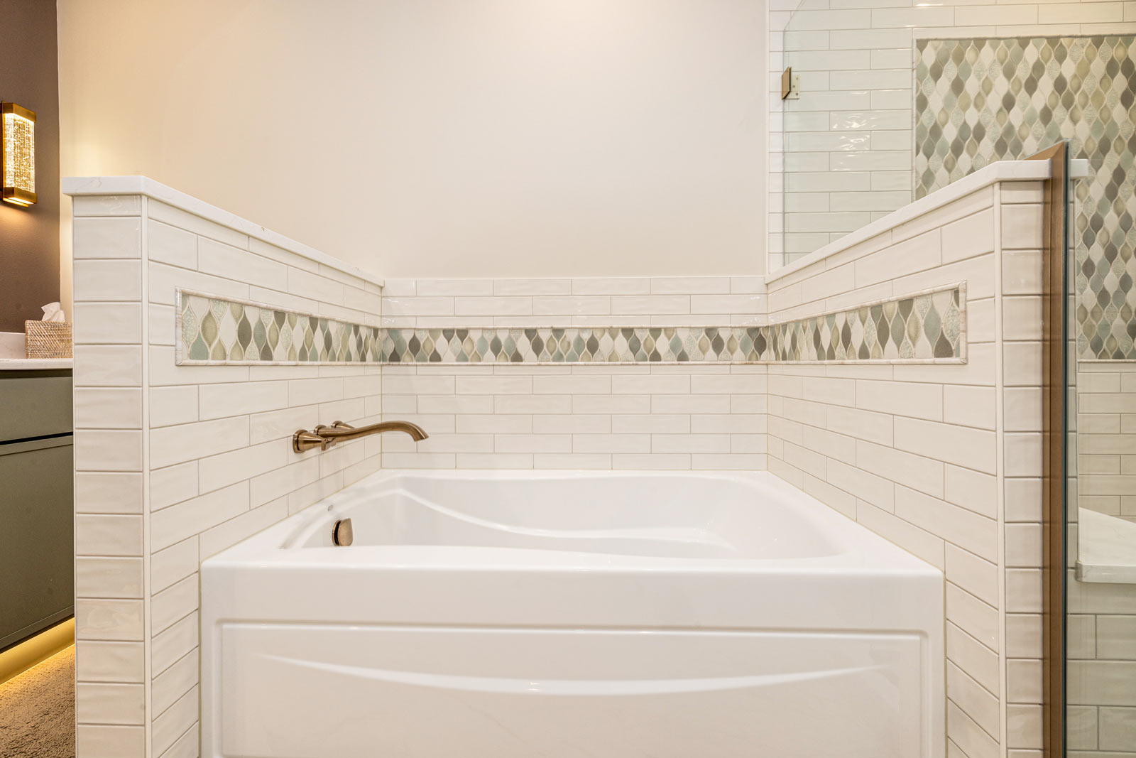 Transitional Primary Bathroom Remodel in Elm Grove