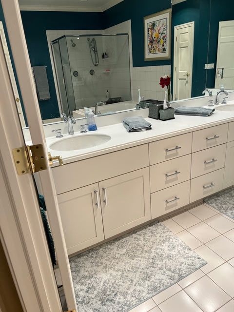 Transitional Primary Bathroom Remodel in Elm Grove Before
